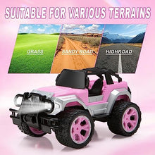 UNO1RC Remote Control Car for Girls, 160 mins Pink RC Car with Doll and Sticker, 1:16 Scale RC Convertible Truck with Rechargeable Batteries, Birthday for Ages 4-12 Years Girls