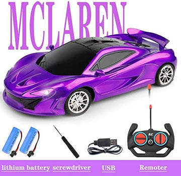 UNO1RC Control Car for Girls- RC Sport Racing for Kids Hobby Toy, Electric Power On Road High Speed Drift Model Vehicle with Led Headlight and Controller Rechargeable,Xmas Birthday Gifts Purple…