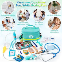 UNO1RC Doctor Kit for Kids, 34 Pcs Pretend Playset for Toddlers, Doctor kit for Toddlers 3-5, with Medical Bag, Stethoscope and Other Accessories, for Boys and Girls Fun Role Playing Game