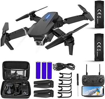 UNO1RC Newest Drone with 1080P Camera-2K UAV:2 Batteries,One Key Take Off/Land,Altitude Hold,Automatic Avoidance Obstacles,360° Flip-Carrying Case With Remote Control For All, Black