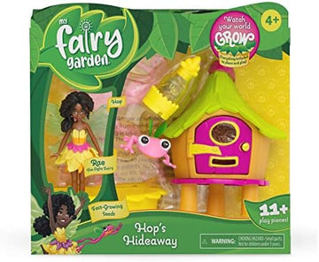 UNO1RC Fairy Garden - Hop's Hideaway - Magical Toy Playset - Plant Seeds, Fairy Doll & Pet Frog Accessory - Grow & Play in Nature - for Kids Ages 4 and Up