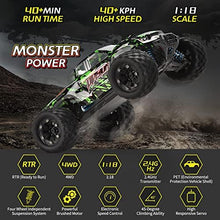 UNO1RC 1:18 Scale All Terrain RC Cars, 40KM/H High Speed 4WD Remote Control Car with 2 Rechargeable Batteries, 4X4 Off Road Monster RC Truck, 2.4GHz Electric Vehicle Toys Gifts for Kids and Adults