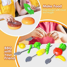 UNO1RC 68PCS Toy BBQ Grill Set,Kitchen Toy Set,Barbecue Kitchen Cooking Playset with Realistic Spray,Light&Sound,Kids Grill Playset Interactive BBQ Toy Set for Kids