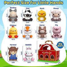 UNO1RC Big Red Barn Farm Animal Playset for 1,2,3 Year Old, Learning Toys Sensory & Cognitive Development Montessori Toys, Christmas Birthday Easter Gift for Baby Toddler Boys Girls Age 12-18 Months