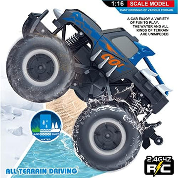 UNO1RC 1:16 Pick-up Toys RC Car Truck Toys Remote Control Cars Body Waterproofing Suitable for All Terrain 4WD Off-Road Car Gifts Presents for Boys/Girls Ages 6+