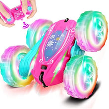 UNO1RC TO FLY Remote Control Car Stunt Cars: Rc Car Girl Double Sided Race Car with Wheel Lights RC Crawler with Headlights Xmas Birthday Gift for 6 7 8 9 10 11 12 Yr Old Kids Girls Boys