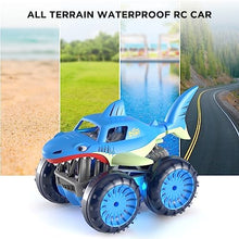 UNO1RC Remote Control Car Wall Direct Charge, Amphibious RC Cars with 2.4Ghz 4WD All Terrain Waterproof RC Shark Truck Toys for Boys Girls 3-12 Years