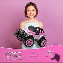 UNO1RC Remote Control Car for Girls, Pink RC Car with Doll and Sticker for Ages 4-10 Years Old Girls, 80 mins with Rechargeable Battery, 1:16 Scale 2.4Ghz, Birthday for Grils,OX11S (Pink)