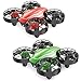 UNO1RC 2 Pack Mini Drone for Kids and Beginners, Remote Control Helicopter Quadcopter with 6 Modular Batteries, Auto Hovering, 3 Speed Modes, Headless Mode, Indoor RC Pocket Plane Gift for Boys and Girls, Green and Red