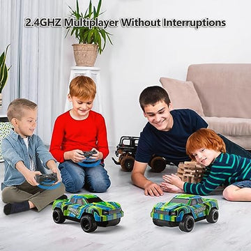 UNO1RC Remote Control Truck, 2.4Ghz Rechargeable 1:24 RC Cars, Monster Truck with Colored Lights Toy,Christmas Birthday Gift for Boys 8-12 and Girls 4-7, Adults