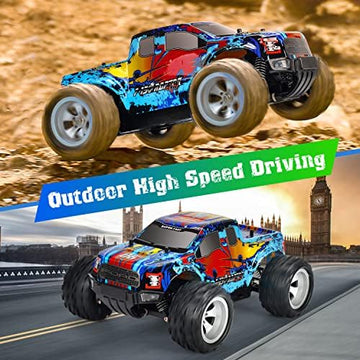 UNO1RC E Ford Raptor F150 Remote Control Car 20km/h Off Road RC Race Car with Rechargeable Battery Headlights High Speed RC Monster Trucks for Boys Girls Kids