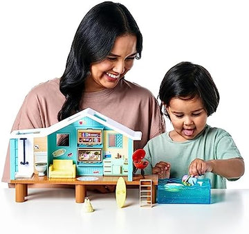 UNO1RC Beach Cabin Playset, with Exclusive Figure with Goggles. Includes 10 Play Pieces and Sticker Sheet