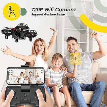 UNO1RC Stone HS420 Mini Drone with HD FPV Camera for Kids Adults Beginners, Pocket RC Quadcopter with 2 Batteries, Toss to Launch, Gesture Selfie, Altitude Hold, Circle Fly, High Speed Rotation