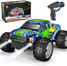 UNO1RC E Ford Raptor F150 Remote Control Car 20km/h 4WD RC Car with Rechargeable Battery Headlights High Speed Off Road Monster Trucks for Boys Girls Kids, Green