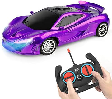 UNO1RC Control Car for Girls- RC Sport Racing for Kids Hobby Toy, Electric Power On Road High Speed Drift Model Vehicle with Led Headlight and Controller Rechargeable,Xmas Birthday Gifts Purple…