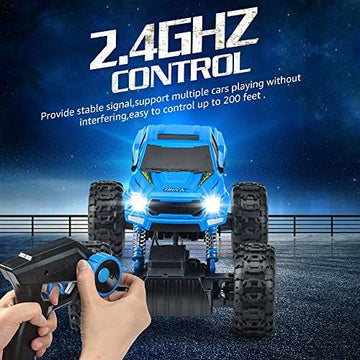 UNO1RC E RC Cars 1/12 Scale Remote Control Car, Dual Motors Monster Trucks for Boys 2.4Ghz Off Road RC Truck, Boy Toys Gifts for Boys Age 6-8 8-10