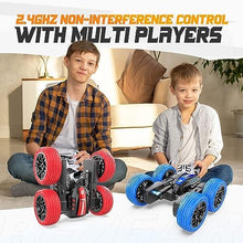 UNO1RC Remote Control Car - Double Sided Mini RC Stunt Car, 360° Flips Rotating RC Cars with LED Lights, 2.4Ghz Indoor/Outdoor All Terrain Rechargeable Electric Toy Cars Gifts