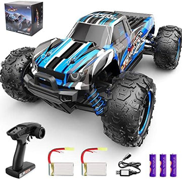 UNO1RC RC Cars 1:18 Scale Remote Control Car, 4WD High Speed 40+ Km/h Off Road RC Monster Vehicle Truck, All Terrains Electric Toy Trucks with Two Rechargeable Batteries for Boys Kids and Adults