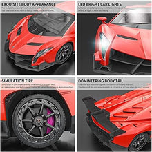 UNO1RC Remote Control Car RC Cars Racing Car 1:18 Licensed Toy RC Car Compatible with Lamborghini Model Vehicle for Boys 6,7,8 Years Old, Red