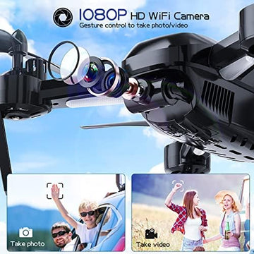 UNO1RC T6 Drone for Adults - 1080P HD RC Drone, Fpv Drone with Camera, With WiFi Live Video, Altitude Hold, Headless Mode, Gravity Sensor, One Key Take Off for Kids or Beginners