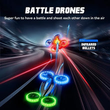 UNO1RC 2Pack Mini Drone for Kids,Beginners,Adults, Small RC Battle Drone Quadcopter with Battle Mode, LED Light, 2-In-1 Race and Fly Mode