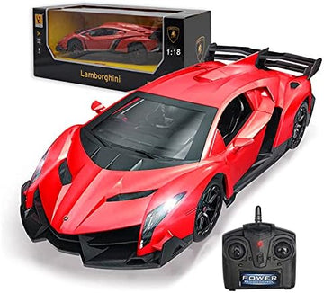 UNO1RC Remote Control Car RC Cars Racing Car 1:18 Licensed Toy RC Car Compatible with Lamborghini Model Vehicle for Boys 6,7,8 Years Old, Red