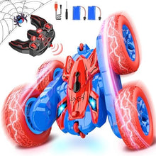 UNO1RC GO! RC Cars Toys for Boys Spider Remote Control Stunt Car Outdoor Toy for 3 4 5 6 7 8 9 10 Year Old Boy Girl 360°Flip 4WD Rechargeable Car Birthday Gift for Boys Kids Age 4-6