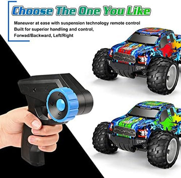 UNO1RC E Ford Raptor F150 Remote Control Car 20km/h 4WD RC Car with Rechargeable Battery Headlights High Speed Off Road Monster Trucks for Boys Girls Kids, Green