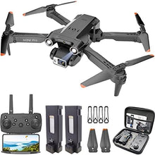 UNO1RC Drone with Dual Camera for Adults Kids, 1080P HD FPV Camera Drones with Carrying Case, Foldable RC Quadcopter Toy Gift for Boys Girls, 2 Batteries,120° RC Adjustable Lens,Gravity Control,3 Speeds