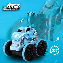 UNO1RC Amphibious Remote Control Car Boys Toys Age 6-8 4WD Monster Trucks All Terrain Waterproof Rc Boat Shark Cars Kids Toys for 7 Year Old Boys Girls Age 8-12 Includes 2 Rechargeable Batteries(S)