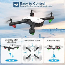 UNO1RC U52 Drone with 1080P HD Camera for Adults Kids, WiFi Live Video FPV Drones RC Quadcopters for Beginners, Gesture Control, Gravity Sensor, Altitude Hold, 3D Flip, Custom Route, One Key Backward