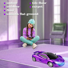 UNO1RC Control Car for Girls- RC Sport Racing for Kids Hobby Toy, Electric Power On Road High Speed Drift Model Vehicle with Led Headlight and Controller Rechargeable,Xmas Birthday Gifts Purple…