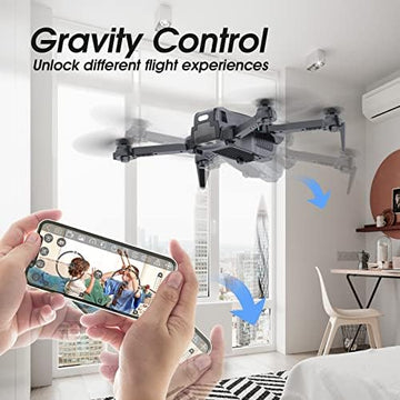 UNO1RC Drone with Camera, D70 Drones with Camera for Adults 720P HD, RC Quadcopter for Beginners with 2 Batteries, Kids Toy Easy to Play, Auto Hover, Voice Control, APP Control, 3D Flips