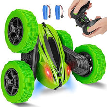 UNO1RC Control Car RC Stunt Car for Kids, 4WD 2.4Ghz Double Sided 360° Rotating RC Car for Boys (Green)