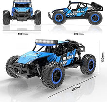 UNO1RC Remote Control Car for Boys 20KPH Monster Truck 1:16 All Terrains RC Truck with Headlights and 2 Rechargeable Batteries Gift for Kids Adults