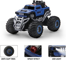 UNO1RC Monster Truck, 1:16 Scale All Terrain Off Road Large Remote Control Car with Spray, RC Cars Toy Gifts for Boys Age 8-12 and Girls 4-7,Adults