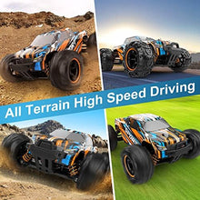 UNO1RC Control Car RC Cars for Adults Kids, 1:18 RC Car RC Truck, 4WD High Speed 40+ KM/H Off Road Monster Trucks for Boys, 2.4GHz Toy Trucks with 5 Batteries, 50+ Mins Play Gift Orange