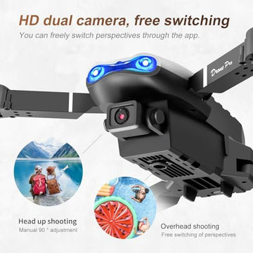 UNO1RC Drone - With 4K HD Camera - WiFi FPV Video Foldable Drone RC Quadcopter with Carrying Case, For Kids, Adults, Beginner