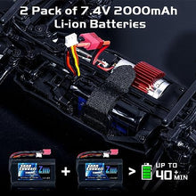 UNO1RC 1:16 Scale All Terrain RC Cars, 4WD 36km/h High Speed Remote Control Trucks, 2.4Ghz Off-Road RC Car with 2 of 7.4V 2000mAh Batteries Hobby Racing Car Waterproof Vehicle Toys for Kid and Adult