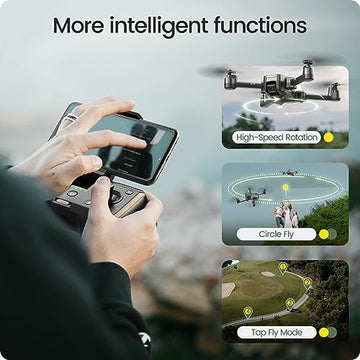 UNO1RC Stone HS440 Foldable FPV Drone with 1080P WiFi Camera for Adult Beginners and Kids; Voice Gesture Control RC Quadcopter with Modular Battery for long flight time, Auto Hover, Carrying Case