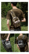 Men's Outdoor Tactical Crossbody Bag, Multi-functional Camouflage Chest Bag With Detachable Shoulder Strap For Outdoor Camping Hiking Travel