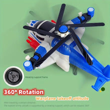 Electric Deformation Airplane Children's Toy Luminous Music Universal Fighter Rotating Helicopter