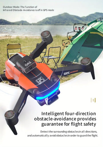 GPS Brushless Drone FPV Signal Weak Automatic Return Low Battery Automatic Return Speed Switch Aerial Photography Drone One Click Return Remote Control Can Charge Camera 90 ° Electric Adjustment