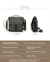 【WEIXIER】Men's Single Satchel Bag, Large Capacity Waterproof Casual Retro Bag