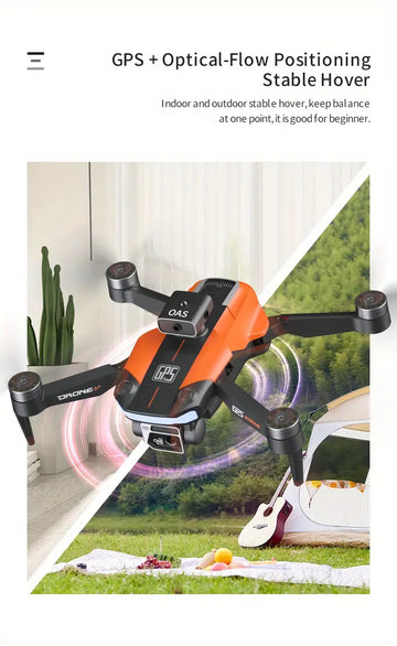 GPS Brushless Drone FPV Signal Weak Automatic Return Low Battery Automatic Return Speed Switch Aerial Photography Drone One Click Return Remote Control Can Charge Camera 90 ° Electric Adjustment