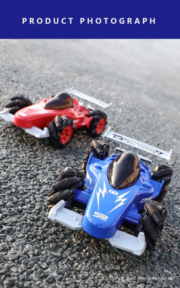 Spray 4WD 2.4G RC Car With Two Kinds Of Remote Control For Boys, Gesture Control RC Car All Terrain Truck F1 Racing Suitable For Boy, Spray Stunt Car, 360° Driving Festival Gift With Sound Effect