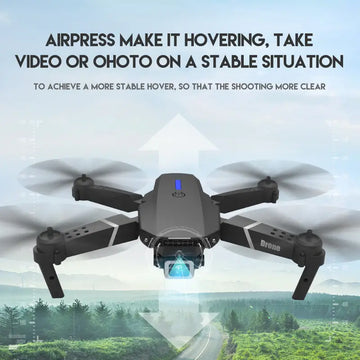 E88 RC Drone WIFI FPV Drone With HD Dual Camera, Height Hold RC Foldable Quadcopter Helicopter Dron Gift Toys With 3 Battery