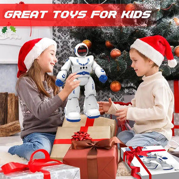 Remote Control Robot For Kids, Intelligent Programmable With Controller Toys, Dancing, Singing, Moon Walking And LED Eyes, Gesture Sensing Robot Kit For Children Entertainment Xmas Gifts Present