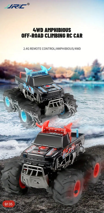Q135(GB1020) Four-wheel Drive Marine And Land Dual-purpose Remote Control Climbing Car