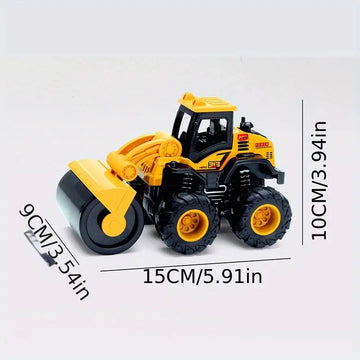 Alloy Engineering Vehicle, Dual Inertia Four-wheel Drive, Cross-country Climbing Excavator, Bulldozer, Road Roller, Transportation, Mixing Boy Toy Car